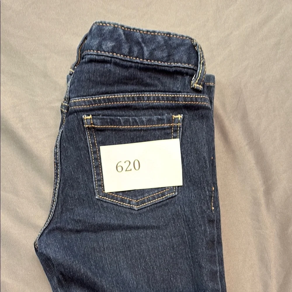 Old Navy Girls' Super Skinny Adjustable Waist Jeans Dark Wash Denim‎ Size 10
